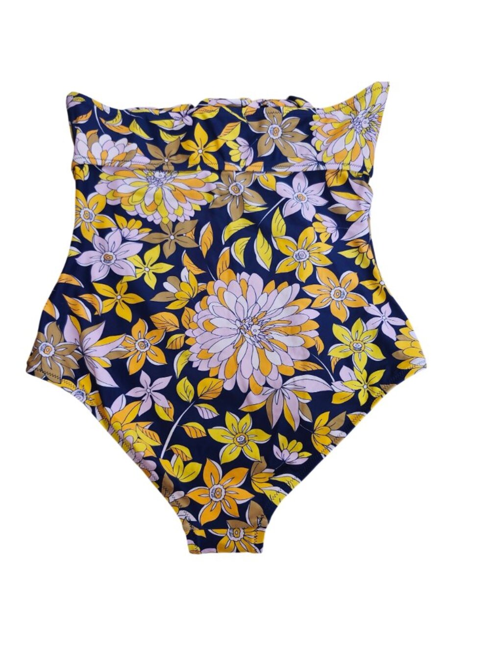 J. Crew Women's Size 10 Cutout One-Shoulder One-Piece Swimsuit Dusk Floral Print - Picture 4 of 8